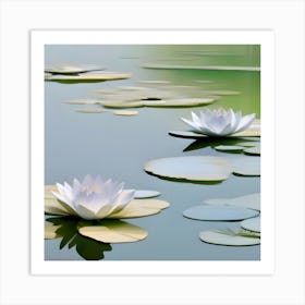 White Water Lily Art Print