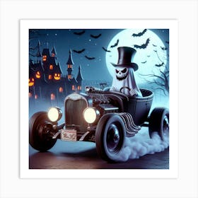 Ghost In A Car 3 Art Print