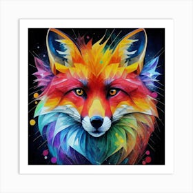 Colorful Fox 2 Art Print