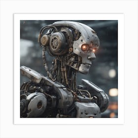 Robot In The City 5 Art Print