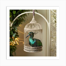 Bird In A Cage 1 Art Print