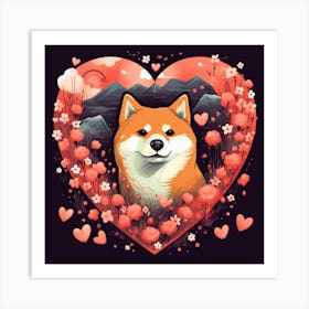 Shibaheart Art Print