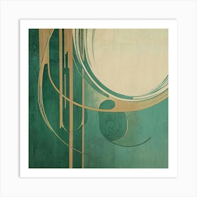 Abstract turquoise blue Painting Art Print