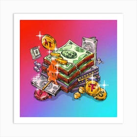 Money And Coins Art Print