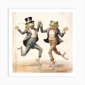 Frogs Dancing 1 Art Print
