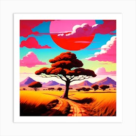 Tree In The Desert Art Print