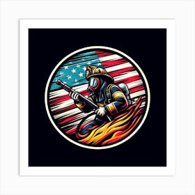 American Firefighter Art Print