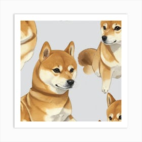 Japanese Miracle: Shiba Inu Art Print