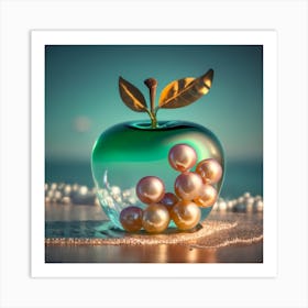 Apple With Pearls Art Print