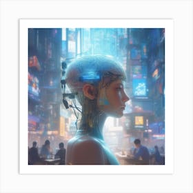 Futuristic Woman 72 Art Print