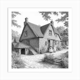 Cottage In The Village 1 Art Print