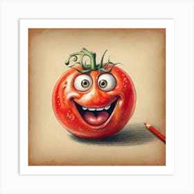 Tomato Drawing 1 Art Print