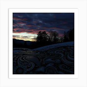 Paisley Sunset Art Print