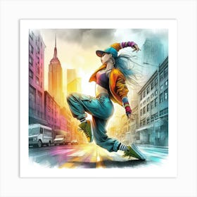 Street Dancer Groove Art Print