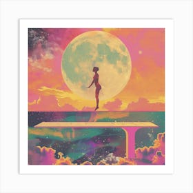 Girl In The Sky 1 Art Print