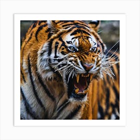 Tiger Roaring 1 Art Print