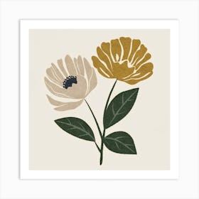 Two Flowers Art Print