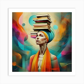 Abstract Beauty and Intellectual Poise in Surreal Art Art Print