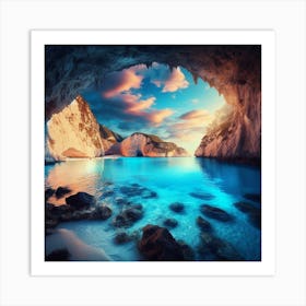 Cave In The Sea Art Print