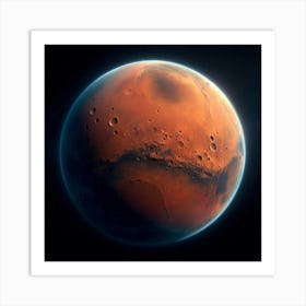 Mars detail Art Print