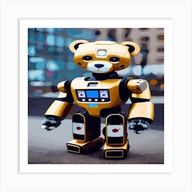 Teddy Bear Robot 1 Art Print