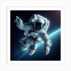 Astronaut In Space 9 Art Print