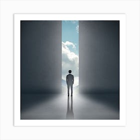 Man Standing In A Doorway Art Print