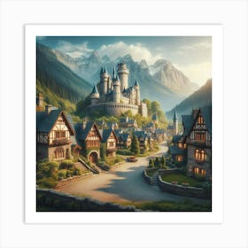 Castle In The Mountains 1 Art Print