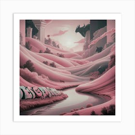 Pink City Art Print