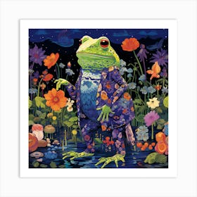 Frog In The Night 1 Art Print