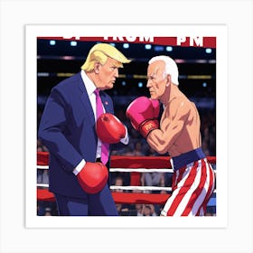 Boxing Trump Art Print