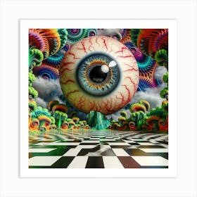 Psychedelic Eye Check out Obscure.ai on insta and Facebook! Art Print