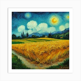 Dream Field Of Arnon Vangogh Style Art Print