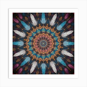 Feather Mandala Art Print