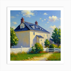 Quiet Beauty Buildings Under an Open Sky White House Art Print