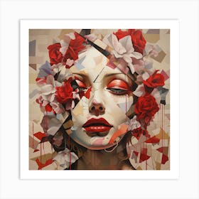 The Red Girl Art Print