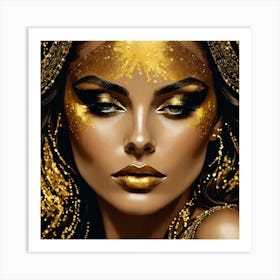 Golden Egyptian Beauty Art Print