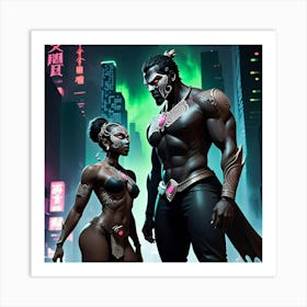 Shadows of the Urban Abyss: The Rise of the Midnight Titan Art Print