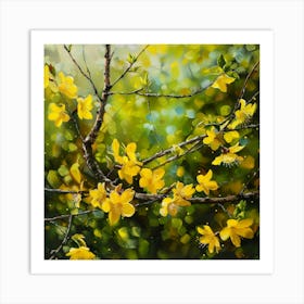 Yellow Blossoms Art Print