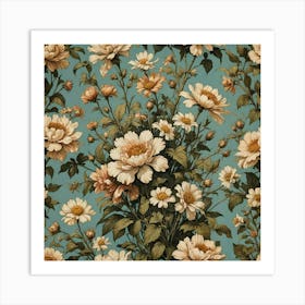 Floral Wallpaper 3 Art Print