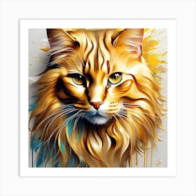 Cat Painting 9 Art Print