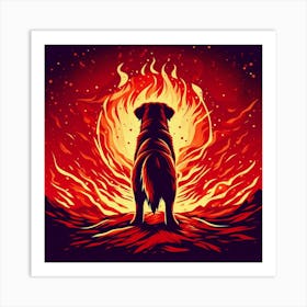 Fire Dog Art Print