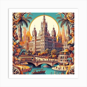 City Of Madrid Art Print