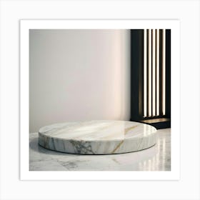 Round Marble Table 4 Art Print