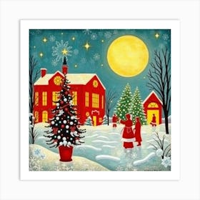 Christmas In The Country Art Print