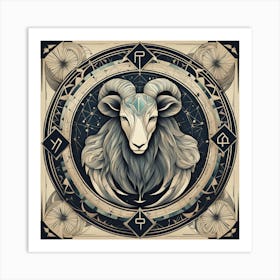 Ram Zodiac Sign Art Print