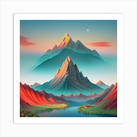 Mountain Landscape Art Print