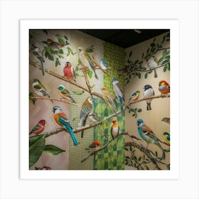 Birds On A Branch Art Print