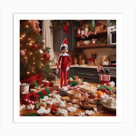 After thee elf on thee shelf bake Art Print
