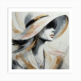 Woman In A Hat 9 Art Print